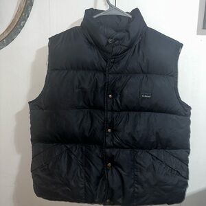 Vintage LL bean Black Puffer kids vest Large 14/16